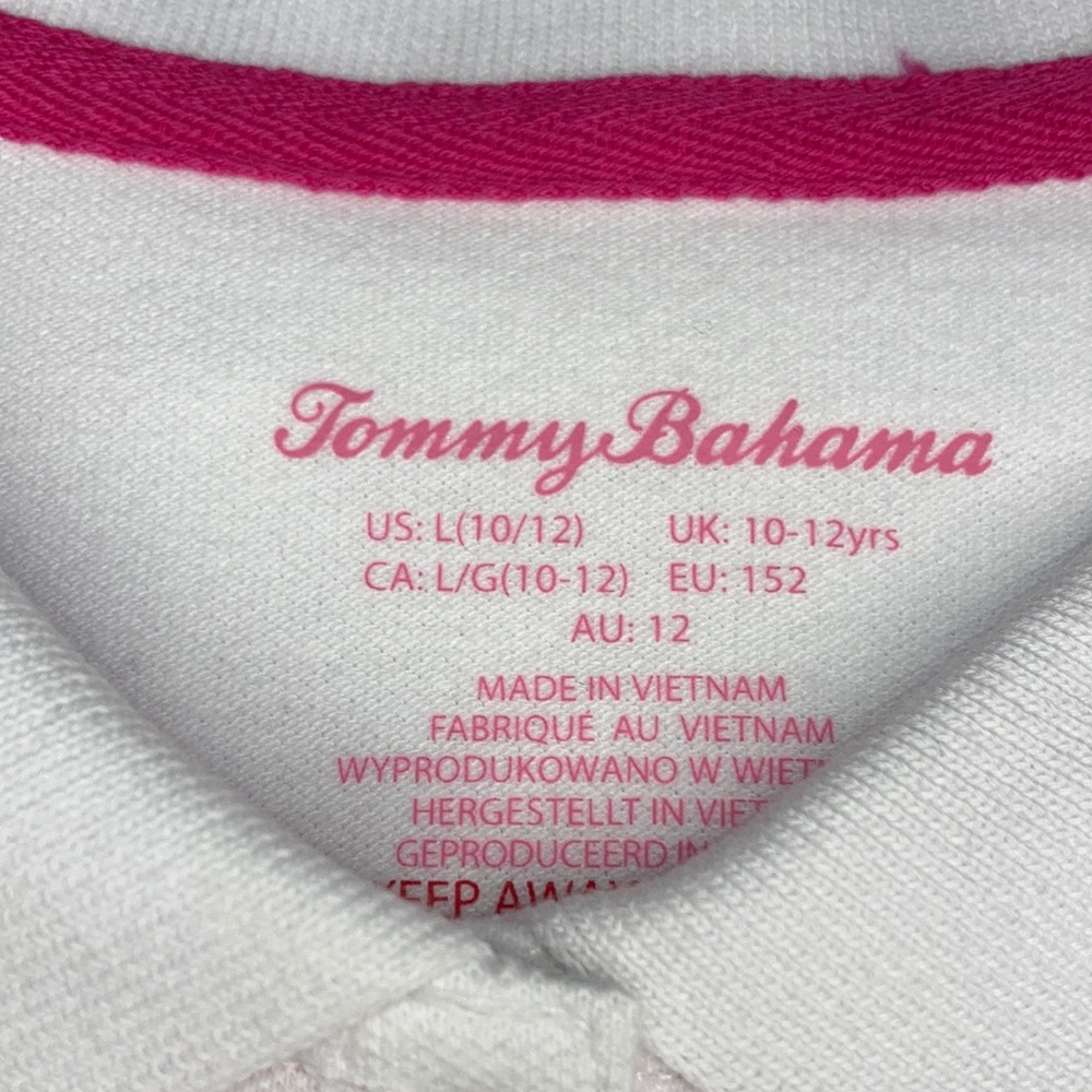 NWT Tommy Bahama Girl’s Pique Polo Shirt - Picture 3 of 8